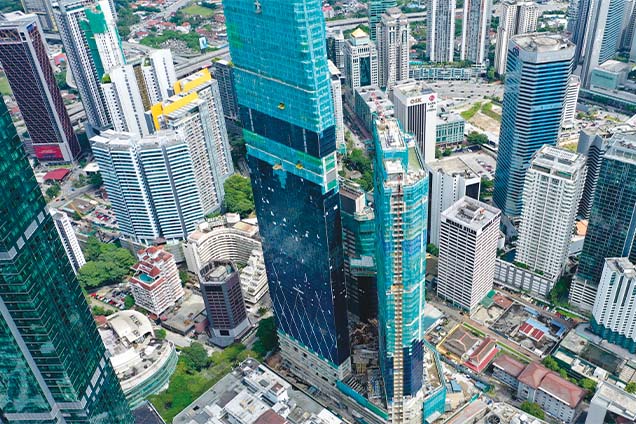 Lifting sky bridges to connect Oxley Towers
