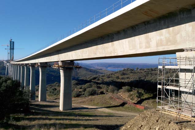 Bridge over the River Tajo at Alcantara reservoir